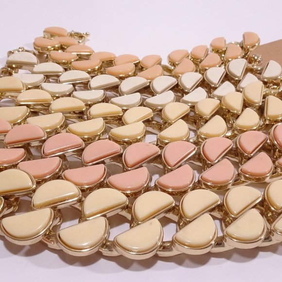 Lee Angel  Half-Moon Howlite and Steel bracelet NWT $198.00 Peach Neiman Marc - Picture 7 of 8